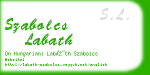 szabolcs labath business card